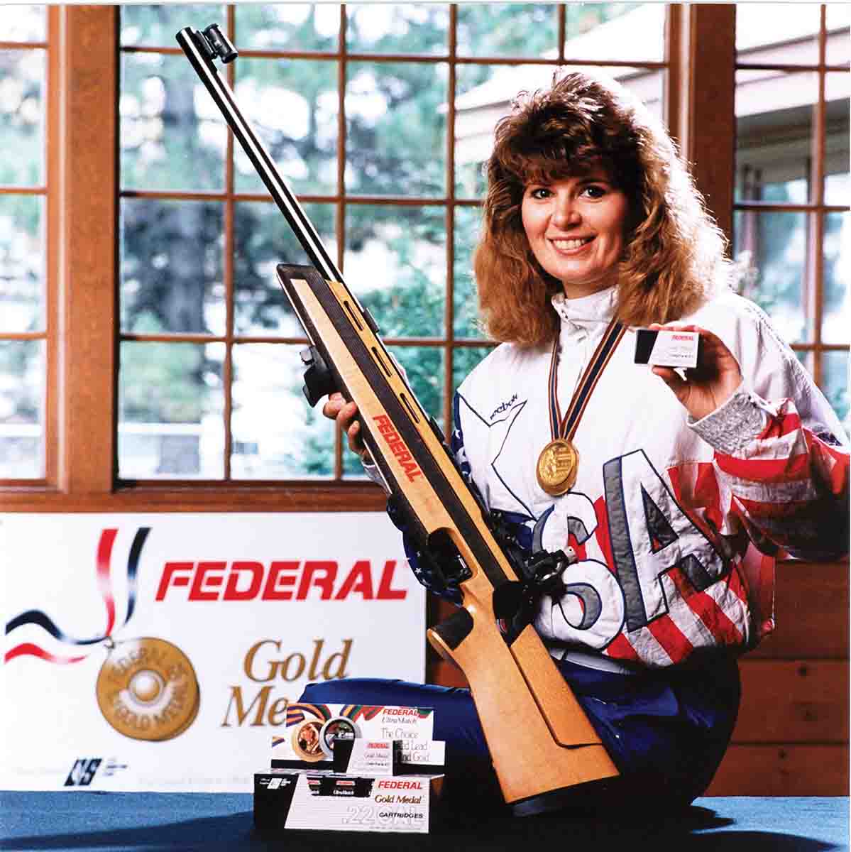 American shooter Launi Meili won Olympic gold in 1992 in smallbore three-position rifle using Federal UltraMatch .22. It was the first medal performance since 1960 by U.S. shooters using American ammunition.